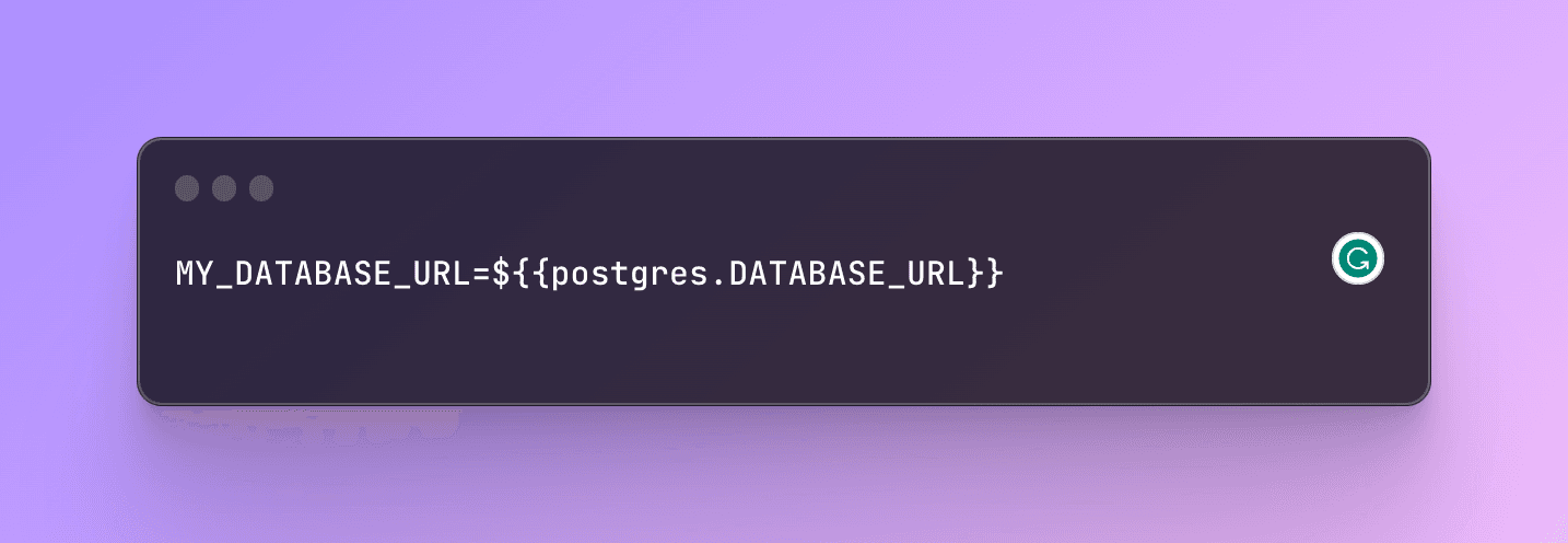Referencing the DATABASE_URL from another service